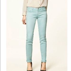 ZARA Core Denim in Minty Blue